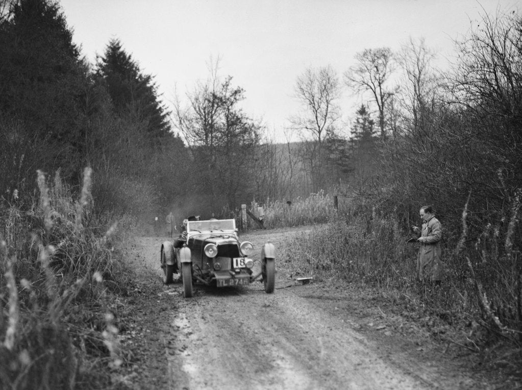 Detail of 1932 Aston Martin competing in the Great West Motor Club Thatcher Trophy, 1938 by Bill Brunell