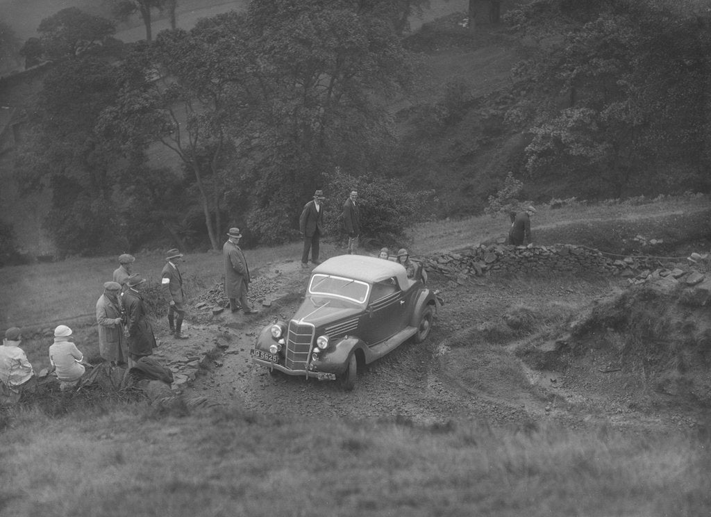 Detail of Ford V8 2-seater and dickey of JB Thompson competing in the MCC Sporting Trial, 1935 by Bill Brunell