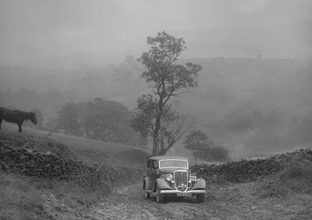 Detail of Ford V8 saloon of AKB Clarkson competing in the MCC Sporting Trial, 1935 by Bill Brunell