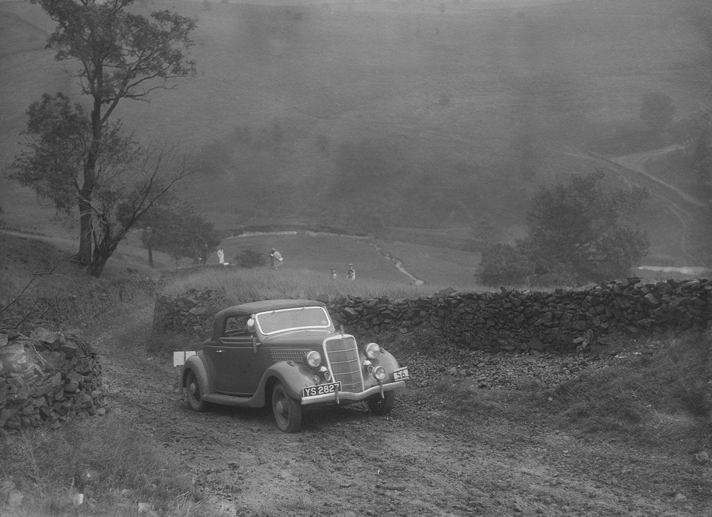 Detail of Ford V8 2-seater and dickey of IDK Stewart competing in the MCC Sporting Trial, 1935 by Bill Brunell