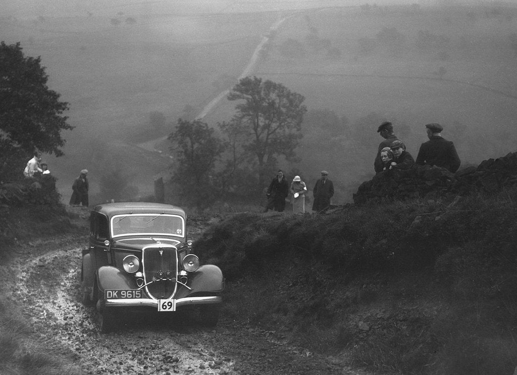Detail of Ford V8 saloon of WT Platt competing in the MCC Sporting Trial, 1935 by Bill Brunell