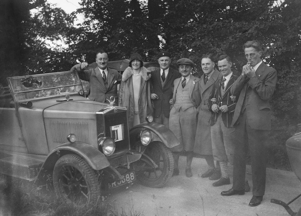 Detail of Morris Cowley with participants in the JCC Inter-Centre Rally, 1932 by Bill Brunell