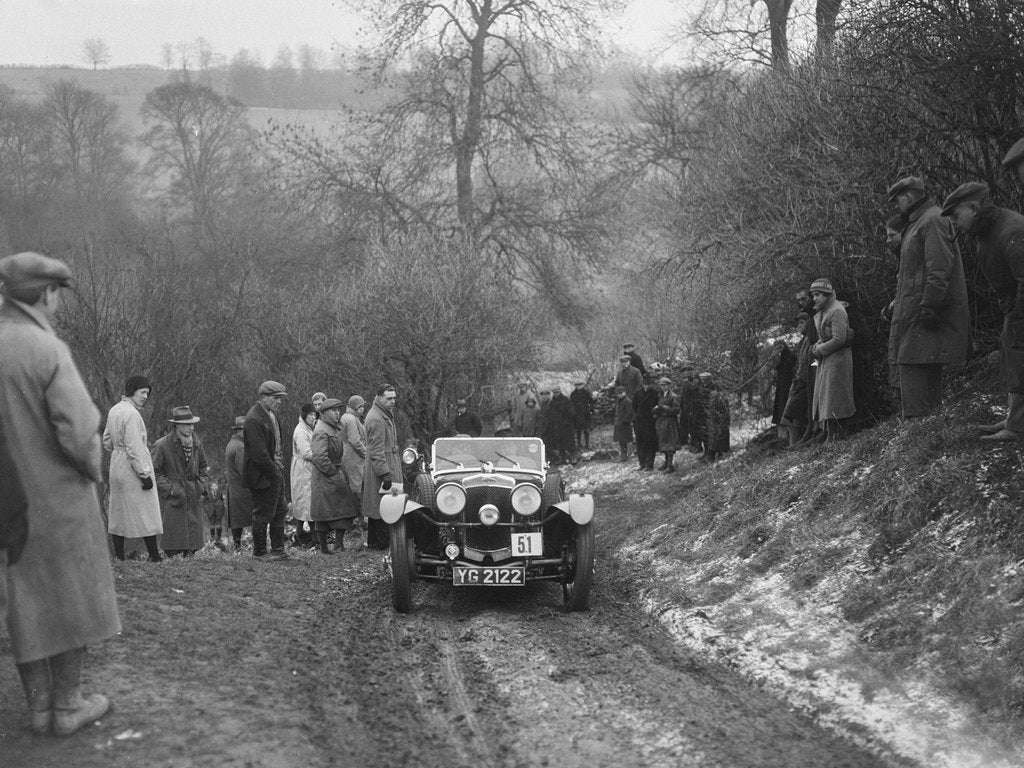 Detail of Frazer-Nash of AL Marshall competing in the Sunbac Colmore Trial, Gloucestershire, 1933 by Bill Brunell