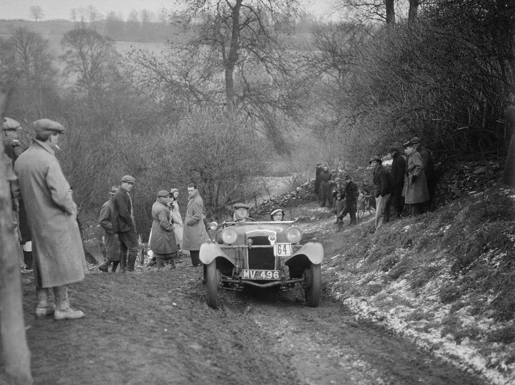 Detail of Frazer-Nash Boulogne II of P Lees competing in the Sunbac Colmore Trial, Gloucestershire, 1933 by Bill Brunell