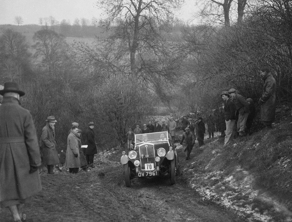 Detail of Wolseley Patrick Hornet Special of TL Langford at the Sunbac Colmore Trial, Gloucestershire, 1933 by Bill Brunell