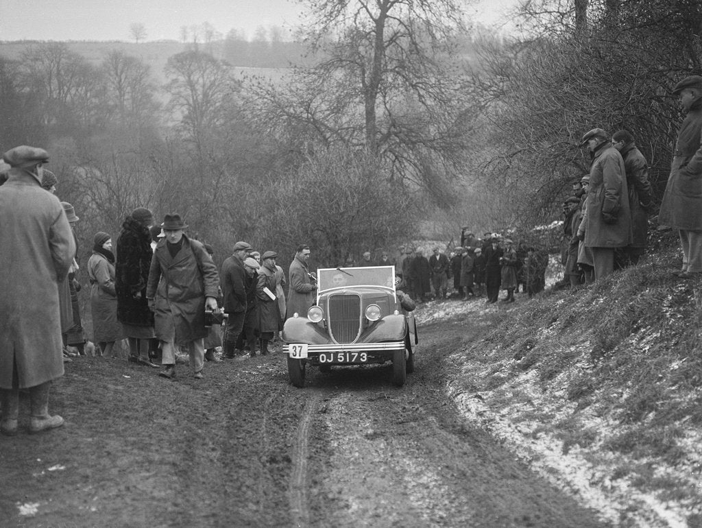 Detail of Ford V8 open tourer of H Hillcoat competing at the Sunbac Colmore Trial, Gloucestershire, 1933 by Bill Brunell