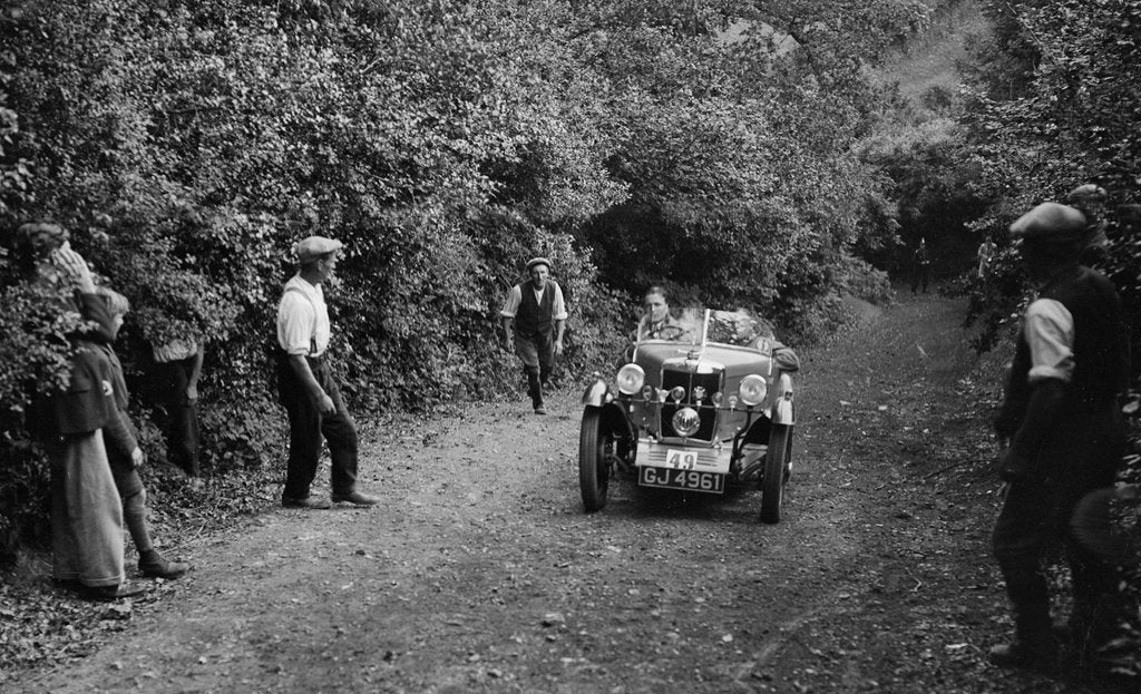 Detail of MG M type of DC Collins, B&HMC Brighton-Beer Trial, Simms Hill, Ilsington, Devon, 1930 by Bill Brunell