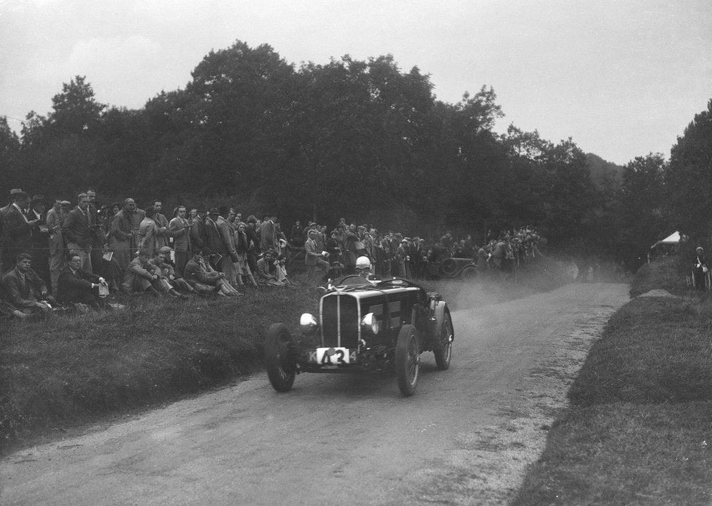 Detail of Rover Speed Twenty competing in the MAC Shelsley Walsh Speed Hill Climb, Worcestershire, 1935 by Bill Brunell