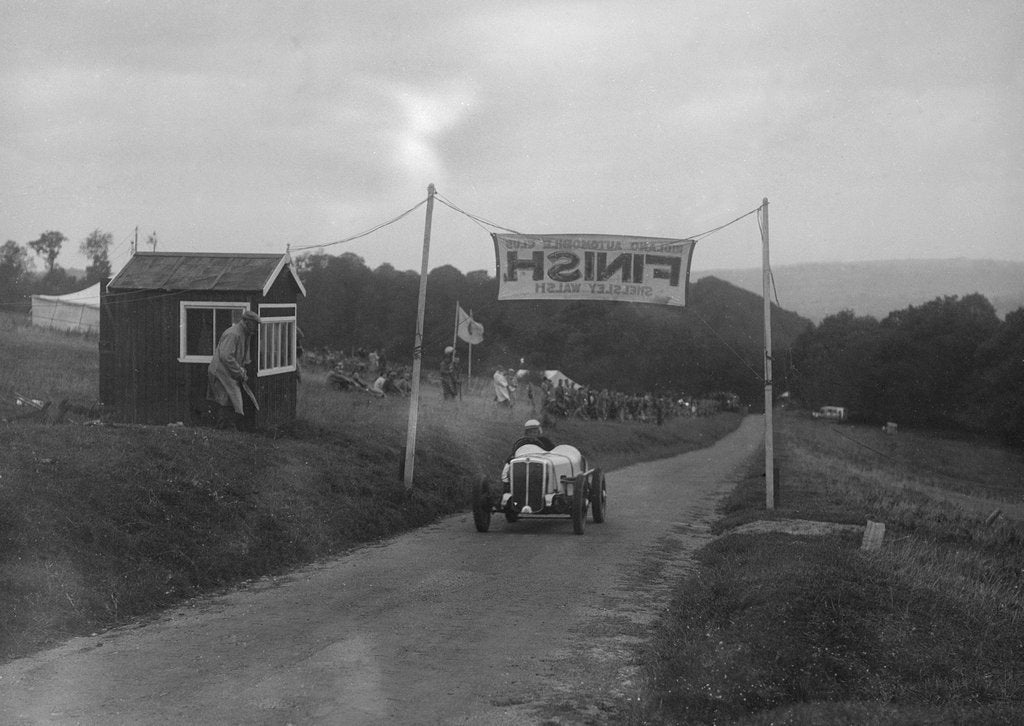 Detail of Car crossing the finishing line at the MAC Shelsley Walsh Speed Hill Climb, Worcestershire, 1935 by Bill Brunell