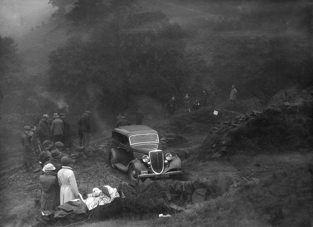Detail of Ford V8 saloon of TC Wise competing in the MCC Sporting Trial, 1935 by Bill Brunell