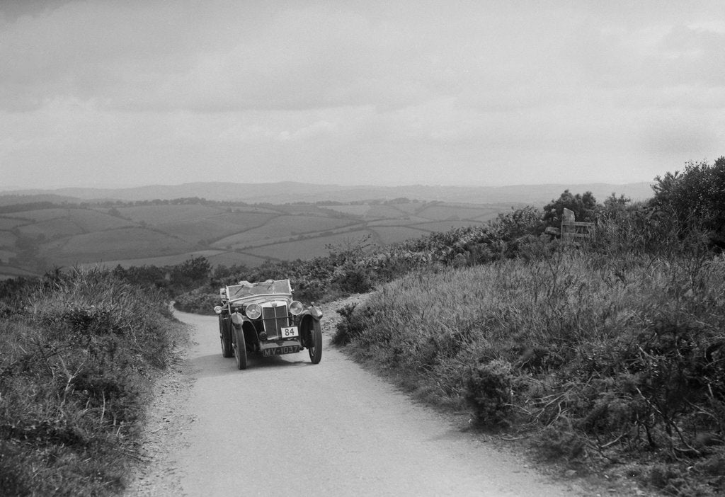 Detail of MG Magna of EG Burt competing in the MCC Torquay Rally, 1938 by Bill Brunell