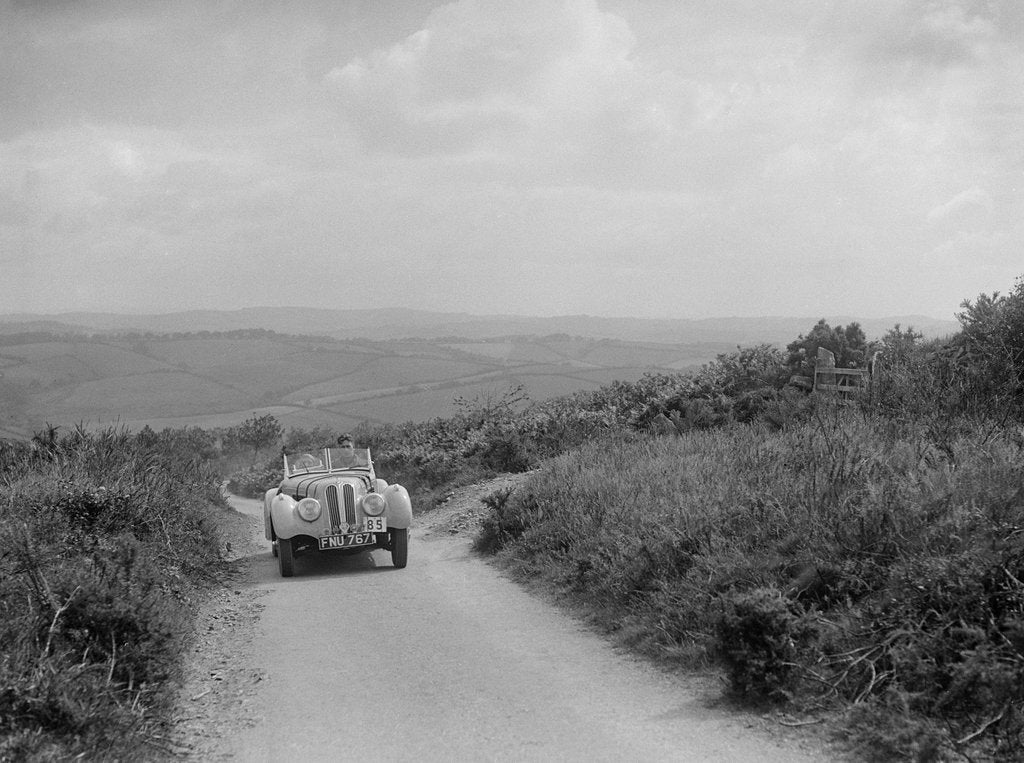 Detail of Frazer-Nash BMW of CRY King competing in the MCC Torquay Rally, 1938 by Bill Brunell