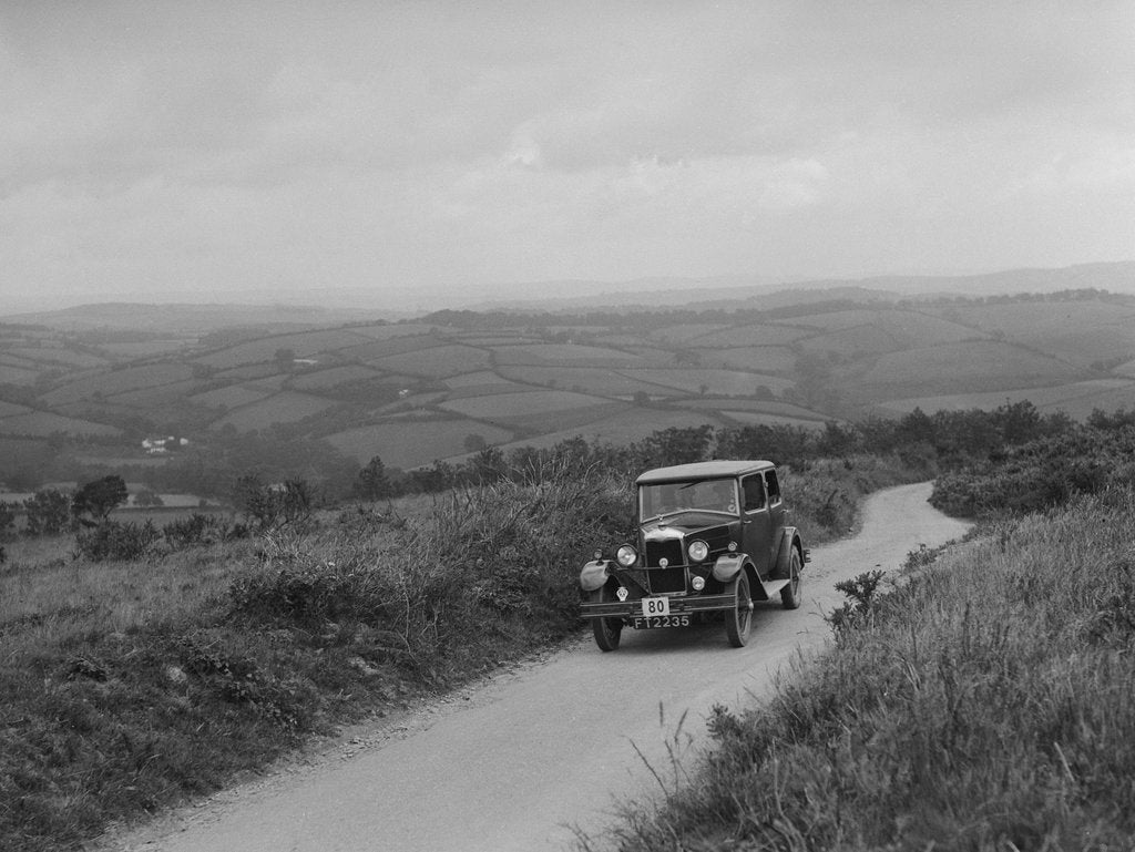 Detail of Riley Monaco saloon of VJ Fishleigh competing in the MCC Torquay Rally, 1938 by Bill Brunell