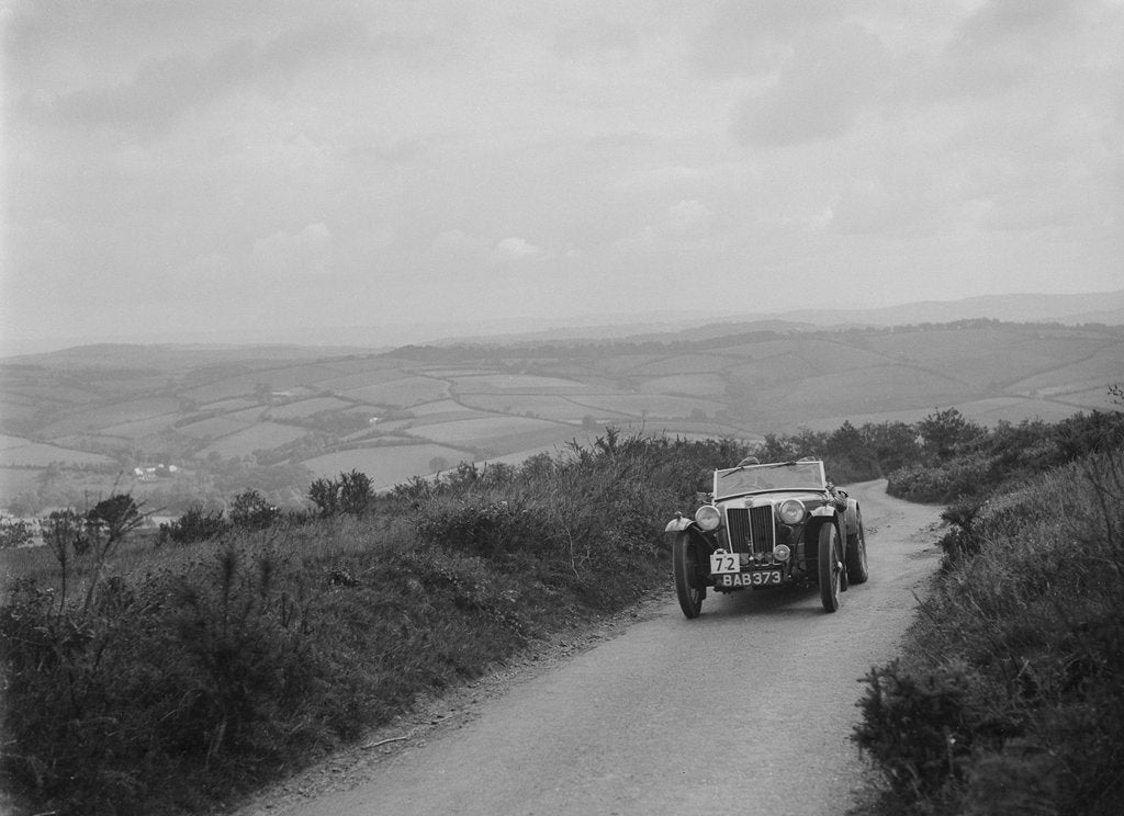Detail of MG TA of NH Grove competing in the MCC Torquay Rally, 1938 by Bill Brunell