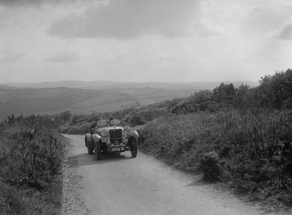 Detail of Singer of TL McDonald competing in the MCC Torquay Rally, 1938 by Bill Brunell