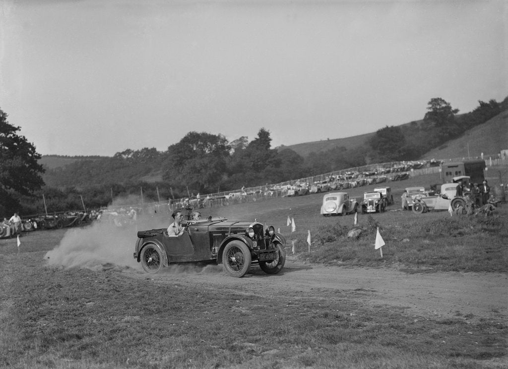 Detail of Wolseley Hornet McEvoy Special competing in the MG Car Club Rushmere Hillclimb, Shropshire, 1935 by Bill Brunell