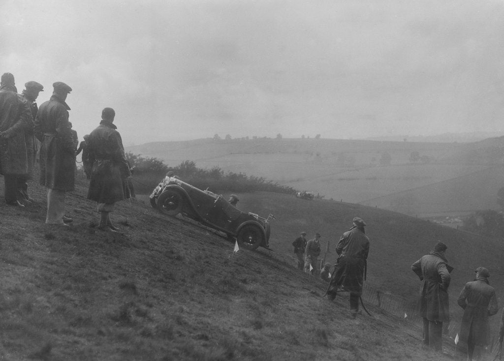 Detail of MG Magna competing in the MG Car Club Rushmere Hillclimb, Shropshire, 1935 by Bill Brunell