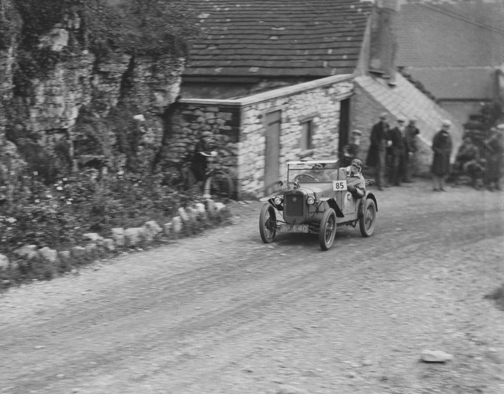 Detail of Austin 7 of GHR Chaplin competing in the MCC Sporting Trial, Litton Slack, Derbyshire, 1930 by Bill Brunell