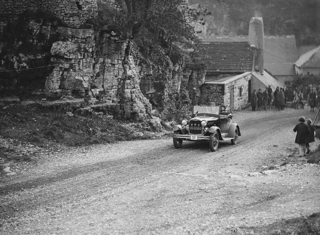 Detail of Ford Model A of FH Grain competing in the MCC Sporting Trial, Litton Slack, Derbyshire, 1930 by Bill Brunell