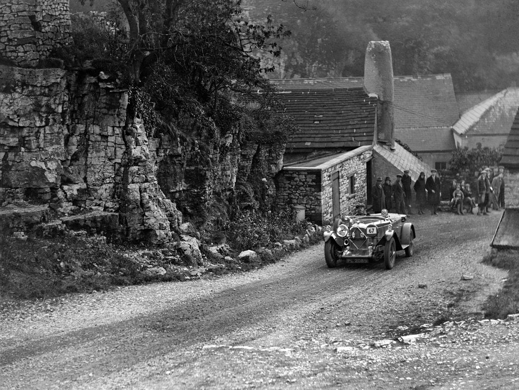 Detail of Lagonda of Lord de Clifford competing in the MCC Sporting Trial, Litton Slack, Derbyshire, 1930 by Bill Brunell