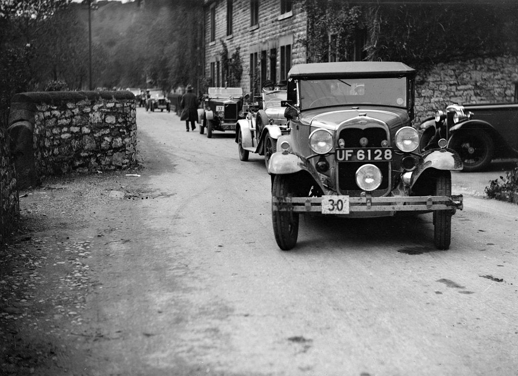 Detail of Ford Model A of EAL Midgely and Morris Cowley at the MCC Sporting Trial, 1930 by Bill Brunell