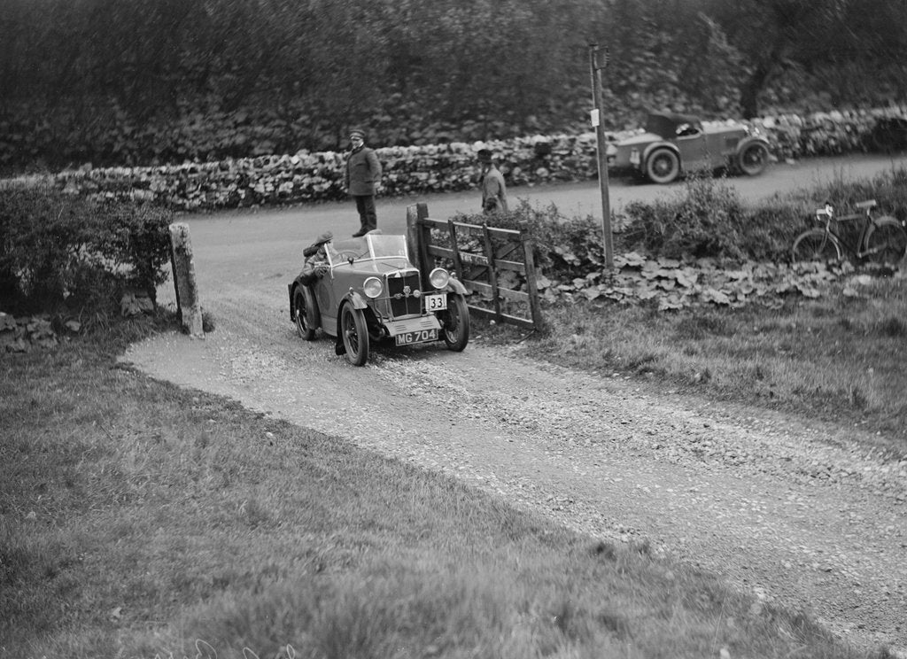Detail of MG M type of JA Berry competing in the MCC Sporting Trial, 1930 by Bill Brunell