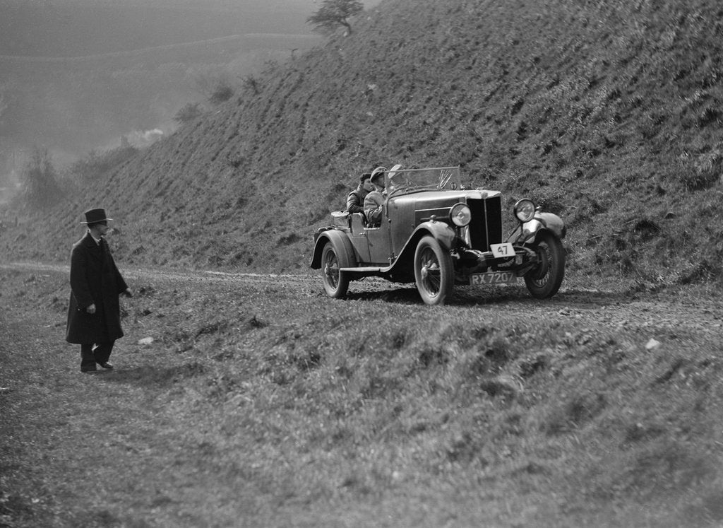 Detail of MG 18/80 of CF Dobson competing in the MCC Sporting Trial, 1930 by Bill Brunell