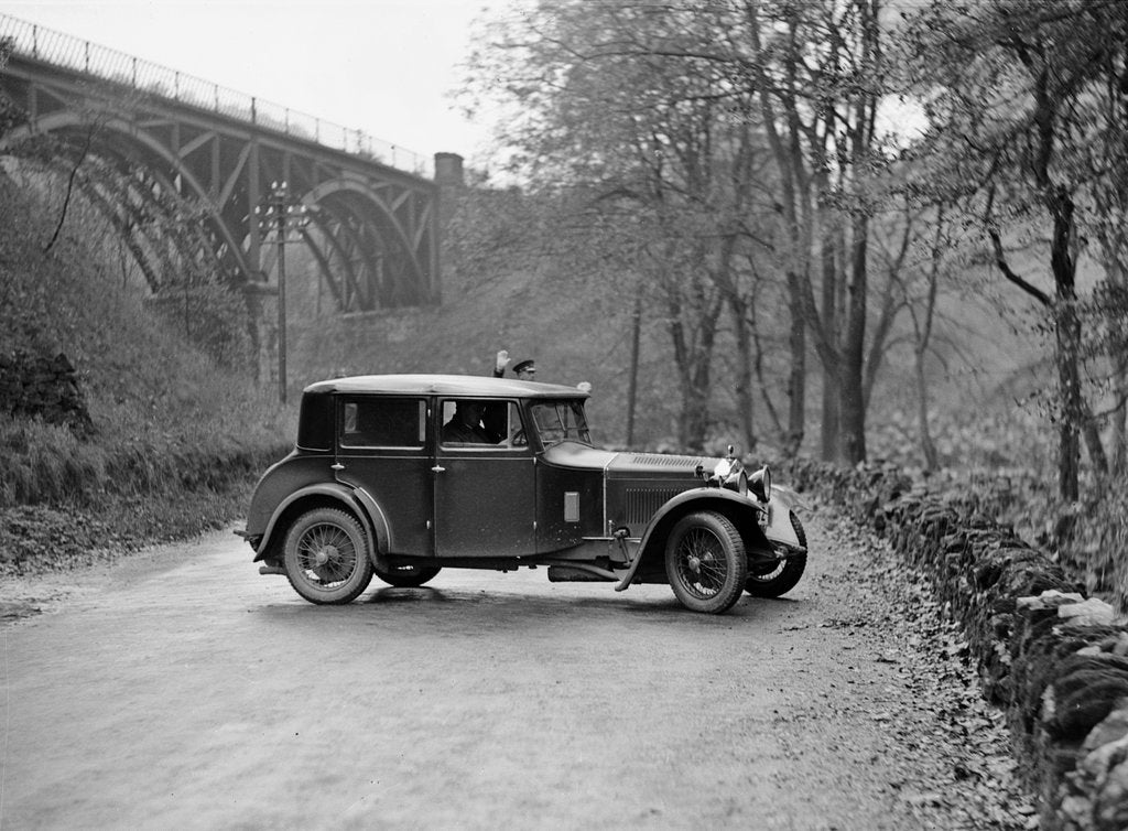Detail of OM of PD Walker competing in the MCC Sporting Trial, 1930 by Bill Brunell