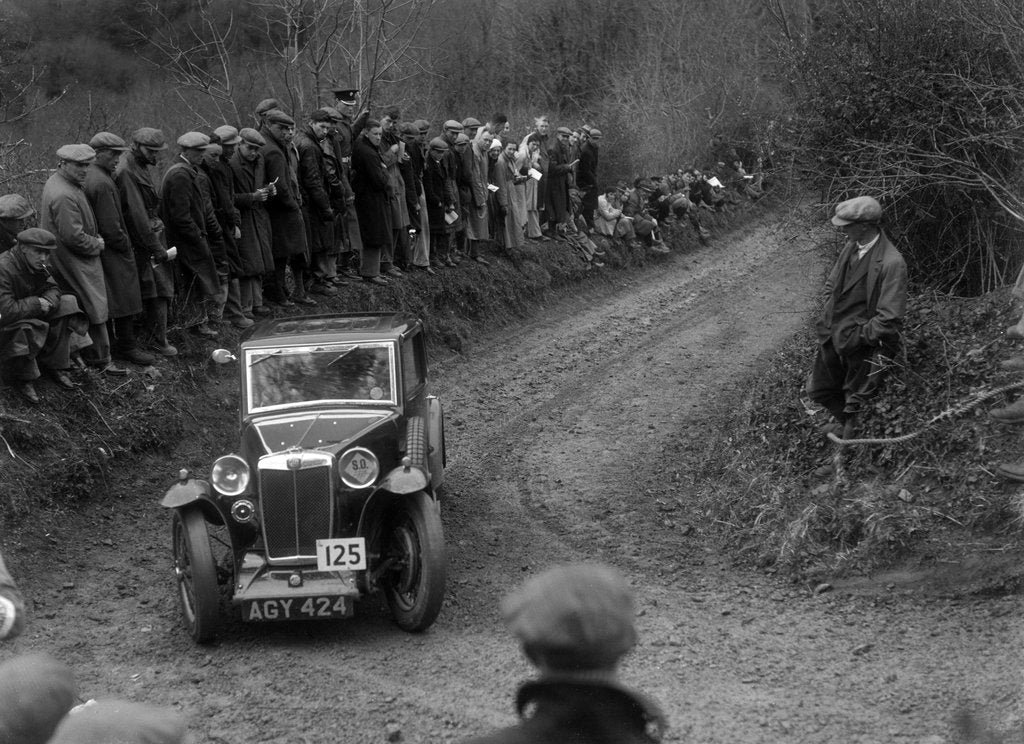 Detail of MG Magna of ASR Payne competing in the MCC Lands End Trial, 1935 by Bill Brunell