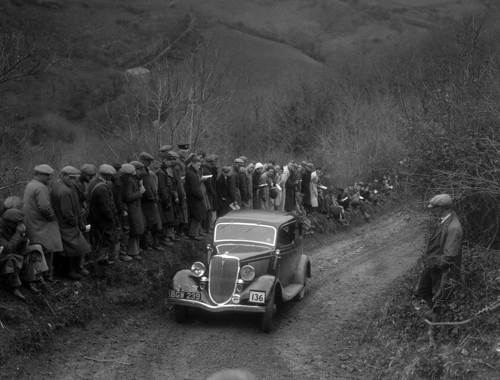 Detail of Ford V8 of RG Percival competing in the MCC Lands End Trial, 1935 by Bill Brunell