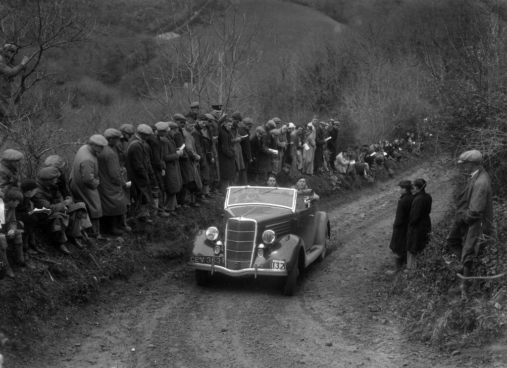 Detail of Ford V8 of CAH Cann competing in the MCC Lands End Trial, 1935 by Bill Brunell