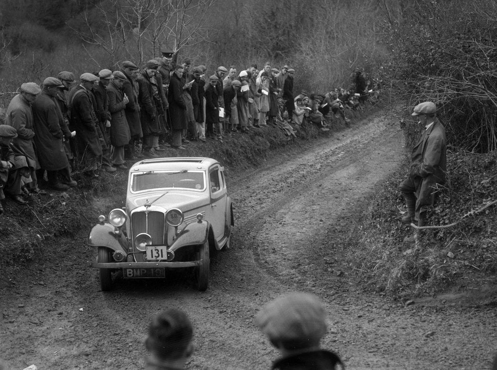 Detail of Standard of HA Thewles competing in the MCC Lands End Trial, 1935 by Bill Brunell