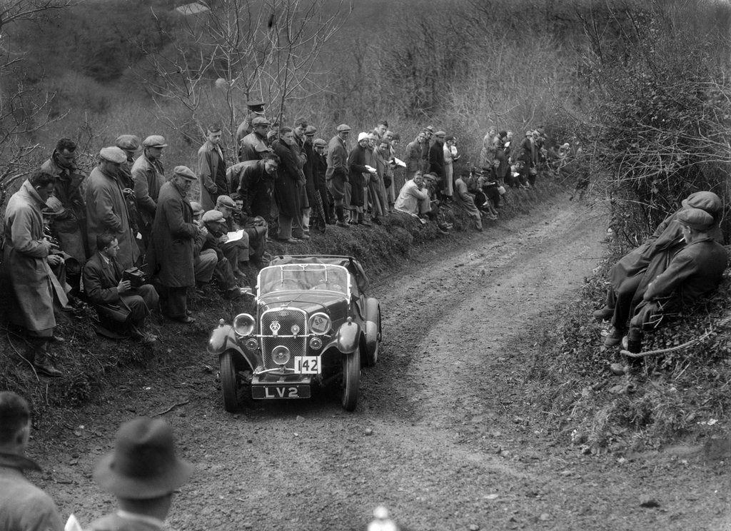Detail of Singer Le Mans of HM Hutton competing in the MCC Lands End Trial, 1935 by Bill Brunell