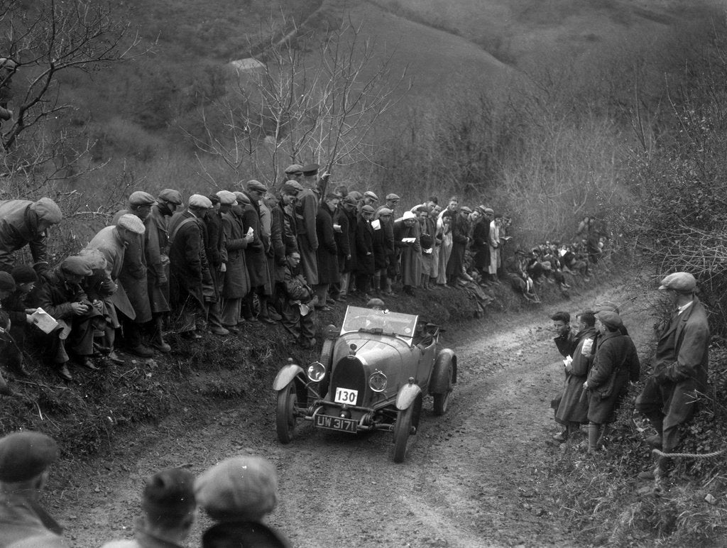 Detail of Bugatti Type 40 of KG Moss competing in the MCC Lands End Trial, 1935 by Bill Brunell