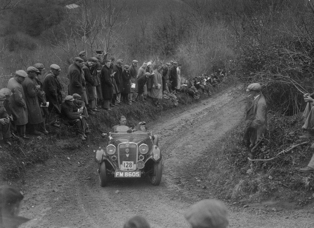 Detail of Singer of JAH Gott competing in the MCC Lands End Trial, 1935 by Bill Brunell