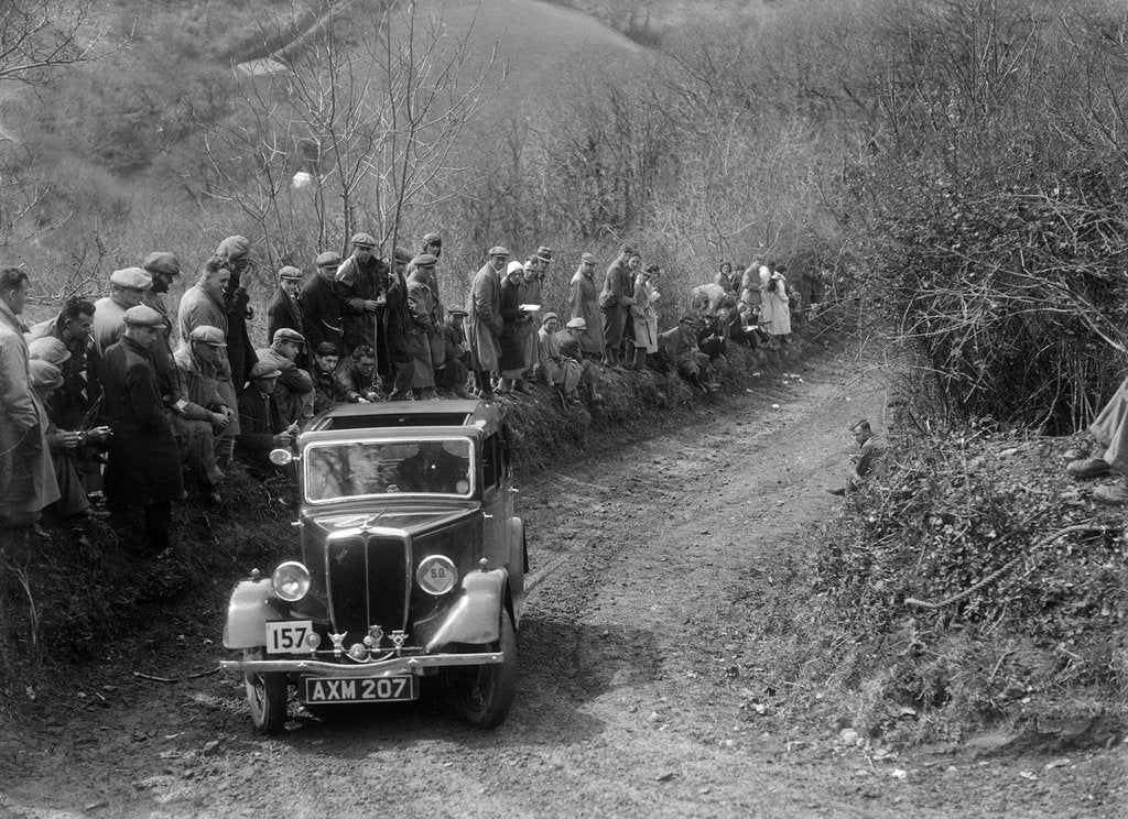 Detail of Jowett of GA Ladwig competing in the MCC Lands End Trial, 1935 by Bill Brunell