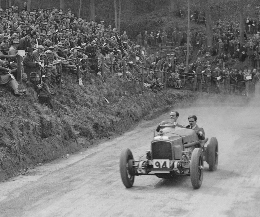 Detail of Vauxhall 30/98 competing in the Shelsley Walsh Amateur Hillclimb, Worcestershire, 1929 by Bill Brunell