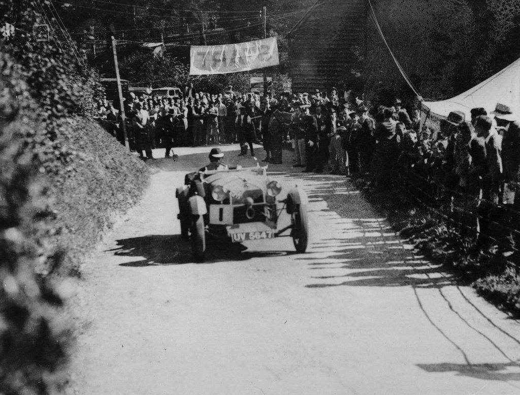 Detail of Alfa Romeo competing in the Shelsley Walsh Amateur Hillclimb, Worcestershire, 1929 by Bill Brunell