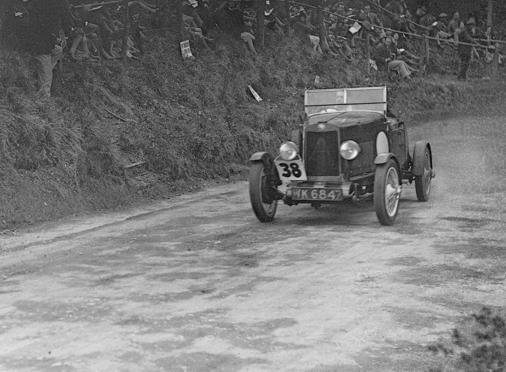 Detail of Lea-Francis Hyper competing in the Shelsley Walsh Amateur Hillclimb, Worcestershire, 1929 by Bill Brunell