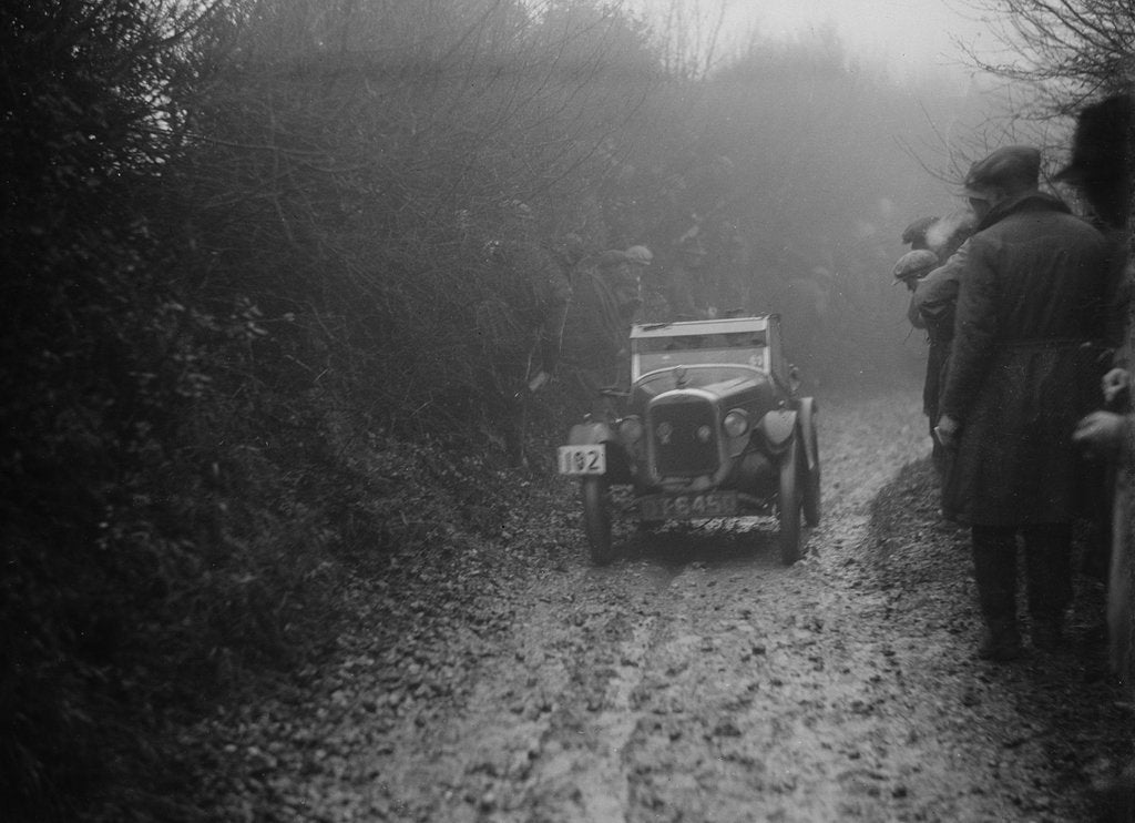 Detail of Austin 7 of HC Jacobs competing in the MCC Exeter Trial, Meerhay, Dorset, 1930 by Bill Brunell