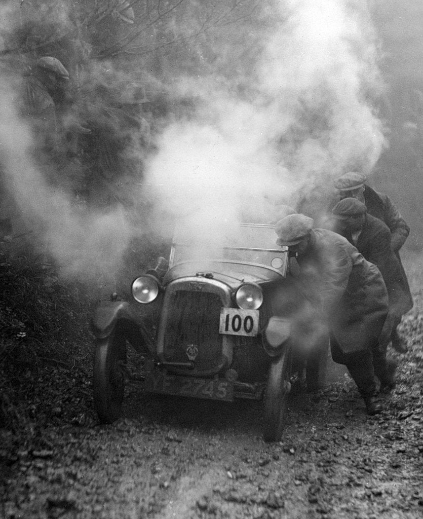 Detail of Austin GE Cup model of RH Massey at the MCC Exeter Trial, Meerhay, Dorset, 1930 by Bill Brunell