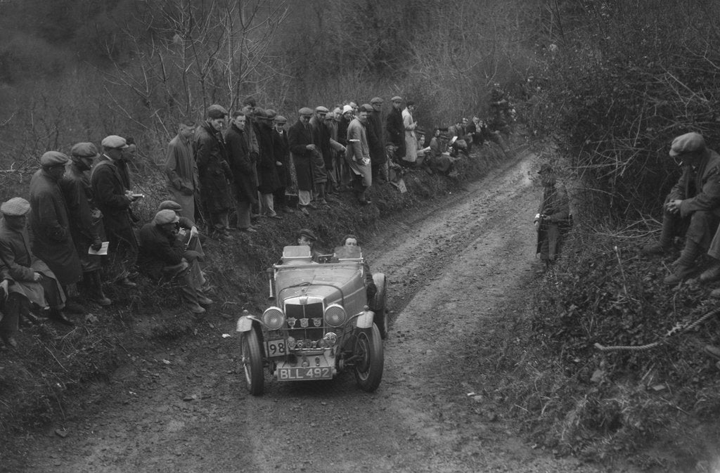 Detail of MG NA Magnette of N Lloyd competing in the MCC Lands End Trial, 1935 by Bill Brunell
