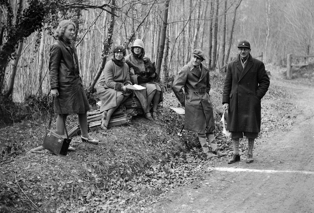 Detail of Kitty Brunell at the Sunbeam Motor Car Club Bognor Trial, 1929 by Bill Brunell