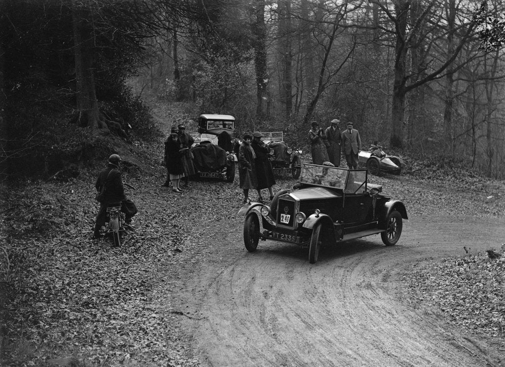 Detail of Wolseley 11 competing in the Sunbeam Motor Car Club Bognor Trial, 1929 by Bill Brunell