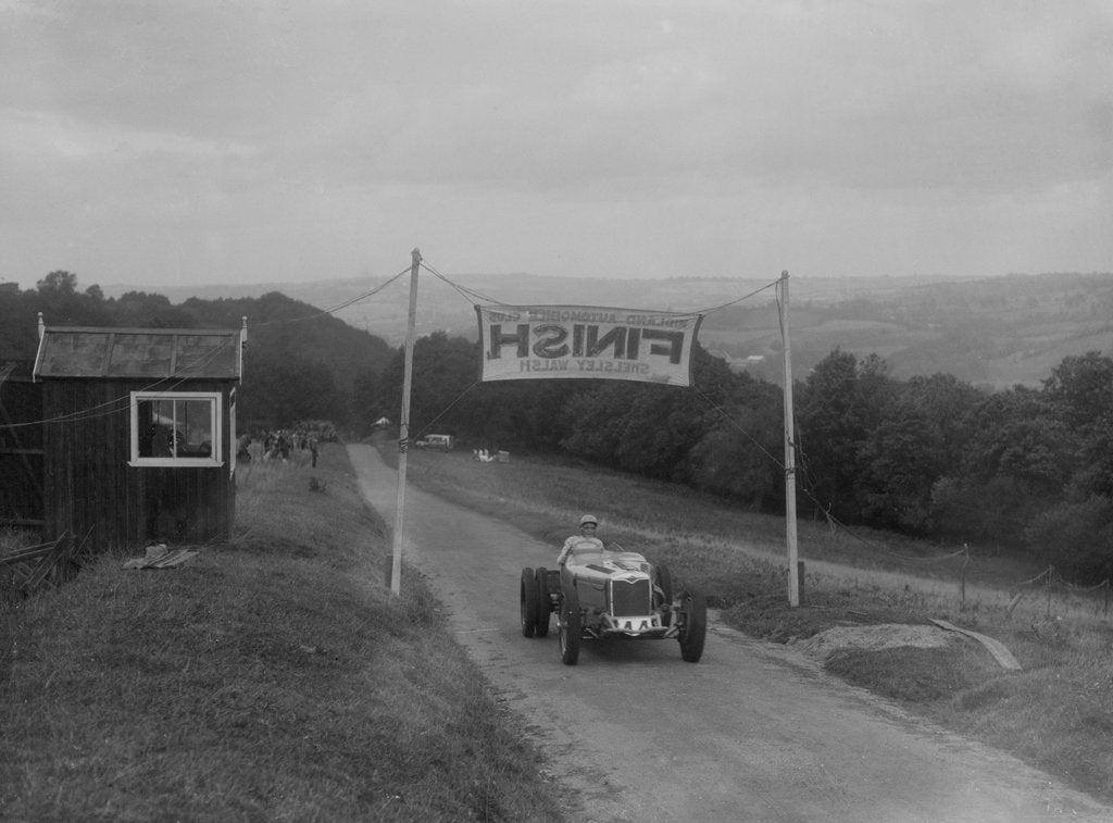 Detail of Riley finishing the Shelsley Walsh Hillclimb, Worcestershire, 1935 by Bill Brunell