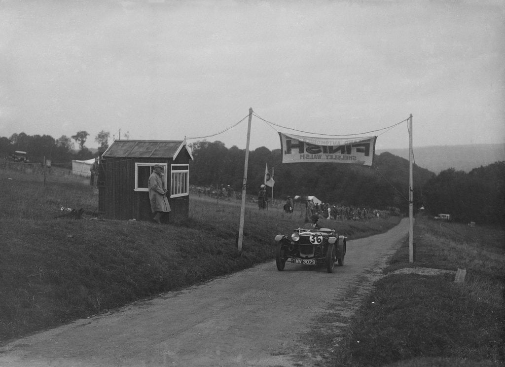 Detail of Frazer-Nash TT replica finishing the Shelsley Walsh Hillclimb, Worcestershire, 1935 by Bill Brunell