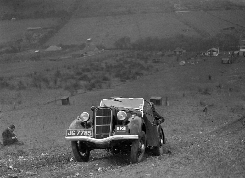 Detail of Ford Model C Ten competing in the London Motor Club Coventry Cup Trial, Knatts Hill, Kent, 1938 by Bill Brunell