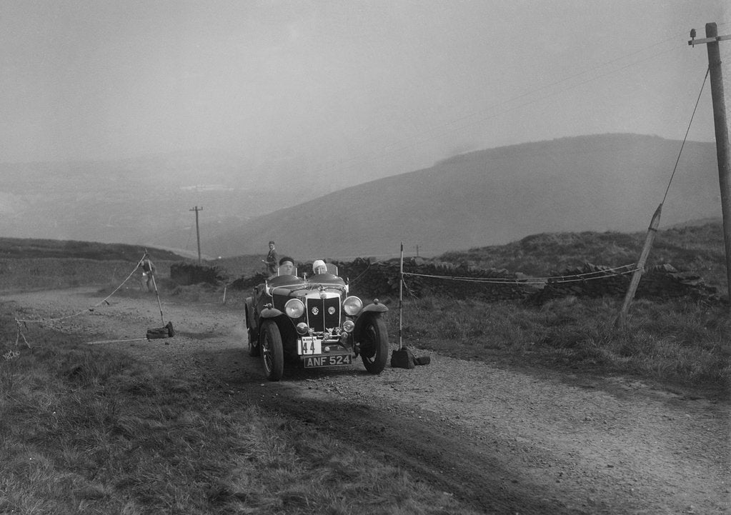 Detail of MG Magnette of SM Harrocks competing in the Sunbac Inter-Club Team Trial, 1935 by Bill Brunell