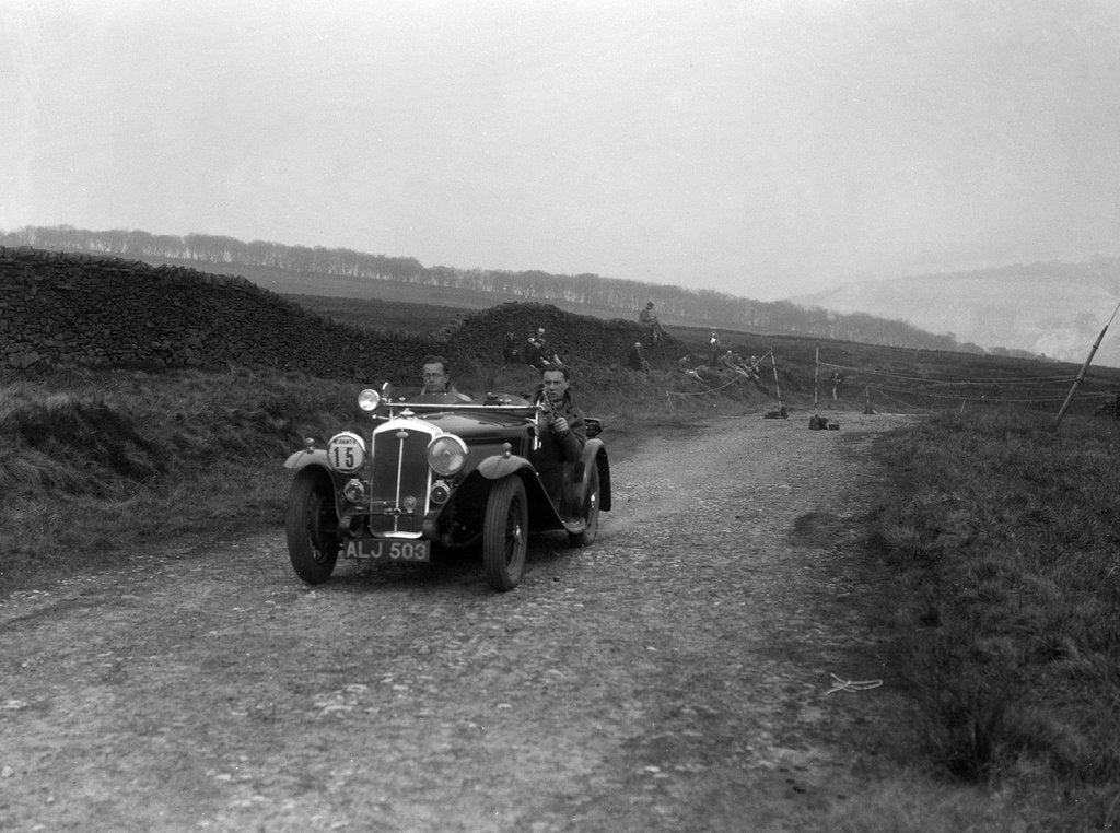 Detail of Wolseley Hornet of S Whitelock competing in the Sunbac Inter-Club Team Trial, 1935 by Bill Brunell