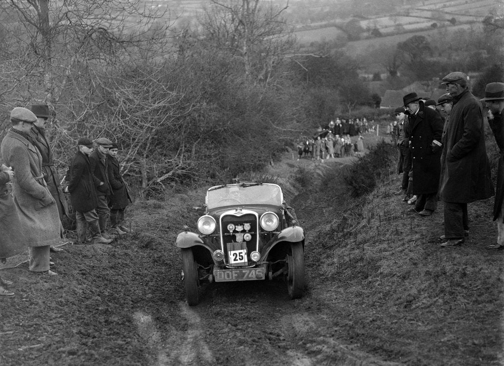 Detail of Singer of E Bunn competing in the MG Car Club Midland Centre Trial, 1938 by Bill Brunell